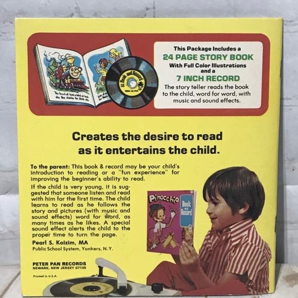 Jack & the Beanstalk Story Vintage Peter Pan Book and 45 rpm Record Read Along - Picture 2 of 6